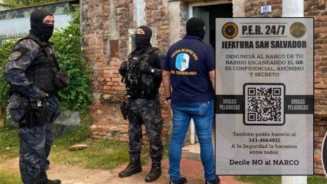 Con un QR, la Policía pide a los vecinos que se animen a denunciar al narco de su barrio