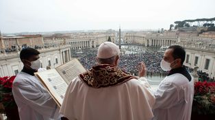 Navidad: Francisco pidió el fin de la pandemia