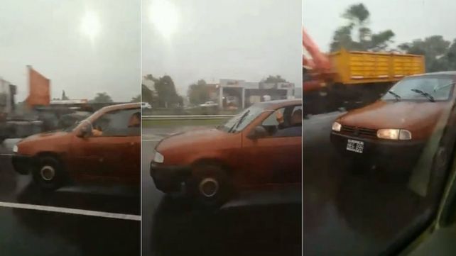 El limpiaparabrisas humano para hacerle frente a la lluvia