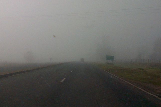 Así estaba la ruta 19 esta mañana.
