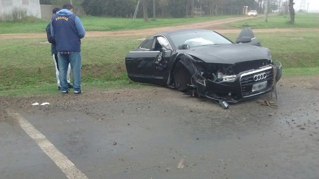 El Audi de Matías Messi chocó contra un camión en la ruta 21.