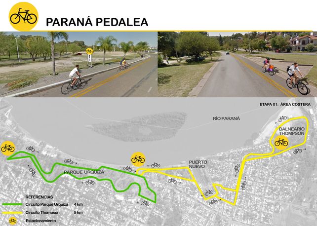 Detallaron el plan de los posibles 9K de ciclovías en Paraná