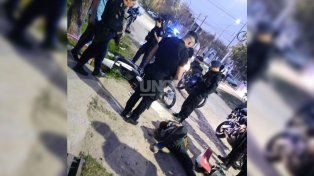 Persecución, choque y aprehensión de un ladrón que robó una moto en Santa Fe
