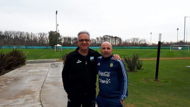 Sampaoli se reunió con Velasco en Ezeiza