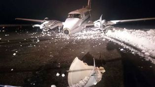 Un avión privado despistó por el hielo y el aeropuerto de Bariloche volvió a cerrarse