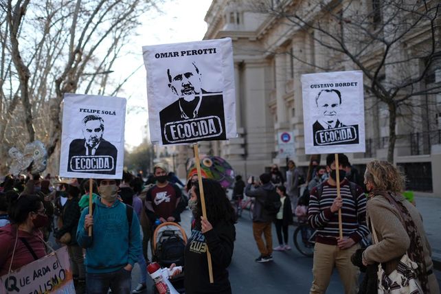 La marcha viboreante recorrió el centro de Rosario para pedir por la ley de humedales