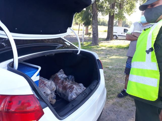 La droga iba oculta en dos bolsones con papas.