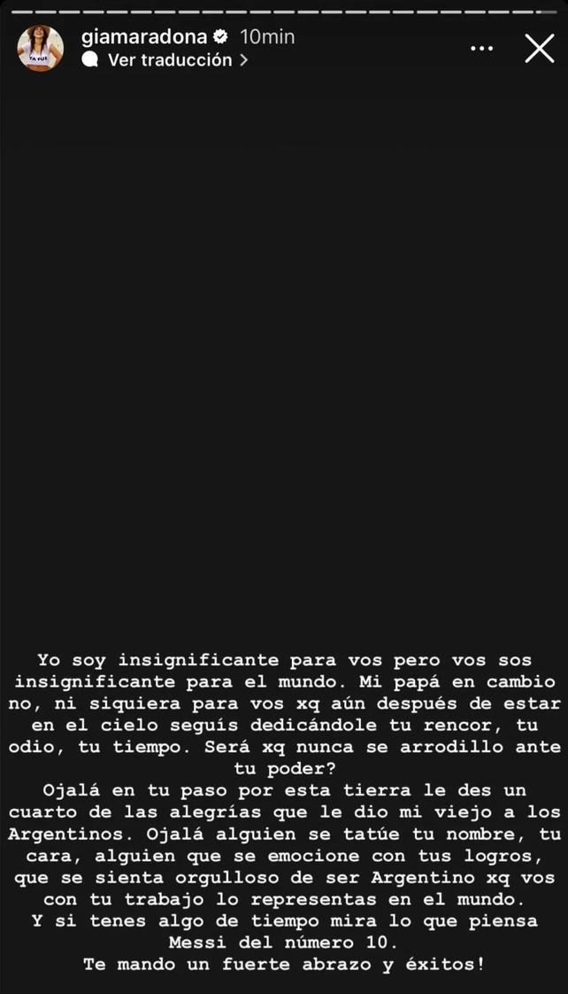 Dalma y Gianinna Maradona le respondieron a Macri por los dichos sobre su padre