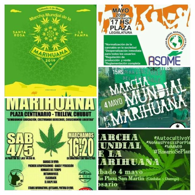 Mirá el mapa de las marchas por la legalización de la marihuana en Argentina