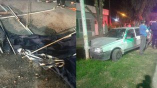 Un automovilista chocó un puesto ambulante en Paraná.