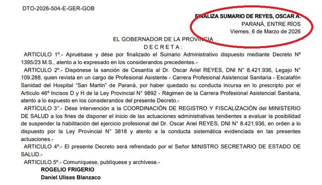 Testimonios del expediente dan cuenta de episodios reiterados que generaron incomodidad y temor en las pacientes” por parte del médico del hospital San Martín