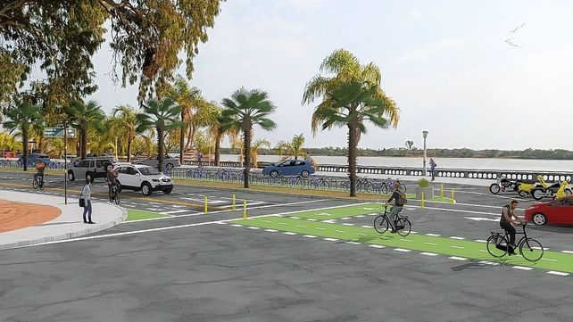 Firmaron contrato de obra para la bicivía de la Costanera