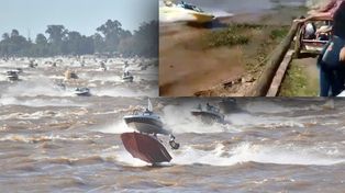 Un paranaense fue hospitalizado en Goya luego de accidentarse en la tradicional Largada de Lanchas.