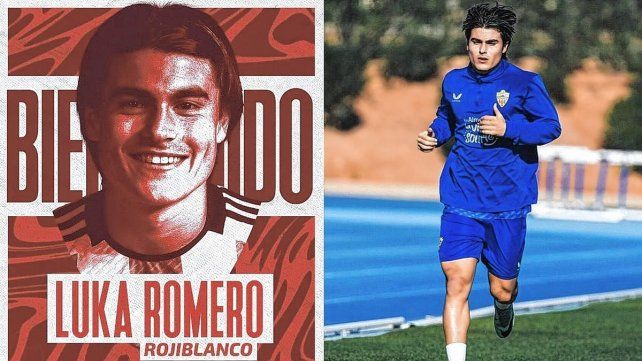 Luka Romero fue presentado como nuevo jugador del Almería.
