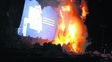 Un incendio arrasó el escenario de un festival en Barcelona