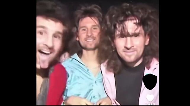 Todos los Messi bailando en una disco ochentosa gracias a la Inteligencia Artificial. (Imagen de video)