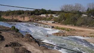 Las Cascadas del Arroyo Saladillo, al sur de Rosario, con vistas el puente Molino Blanco, antes de iniciadas las obras en julio de este año.