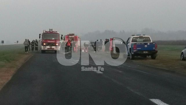 Funes: choque fatal en la autopista Rosario - Córdoba