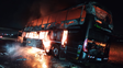 Se incendió un colectivo de larga distancia en la autopista a Buenos Aires