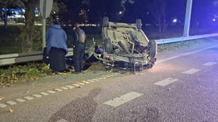 Un herido grave al volcar un auto en Circunvalación y ruta nacional 34