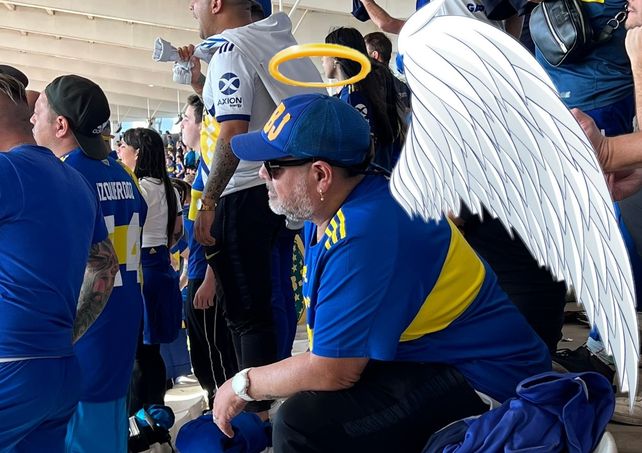 Viral: Diego Maradona estuvo en el Kempes disfrutando del título que consiguió Boca