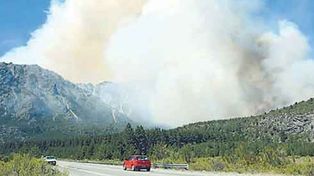 Luchan por controlar el incendio forestal desatado el mi&eacute;rcoles en El Bols&oacute;n