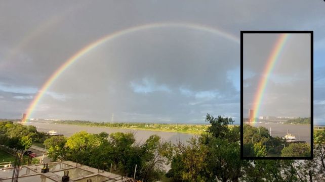 El fenómeno se observó este martes por la tarde y captó la atención de quienes se encontraban en la zona del puerto