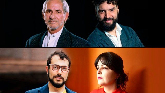 Los rosarinos Pepe Táljame y Edgardo Machain (arriba)