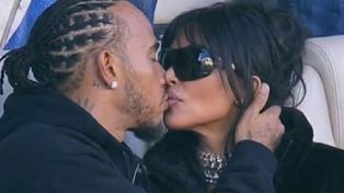 Lewis Hamilton y Kim Kardashian fueron captados juntos en la final del Super Bowl