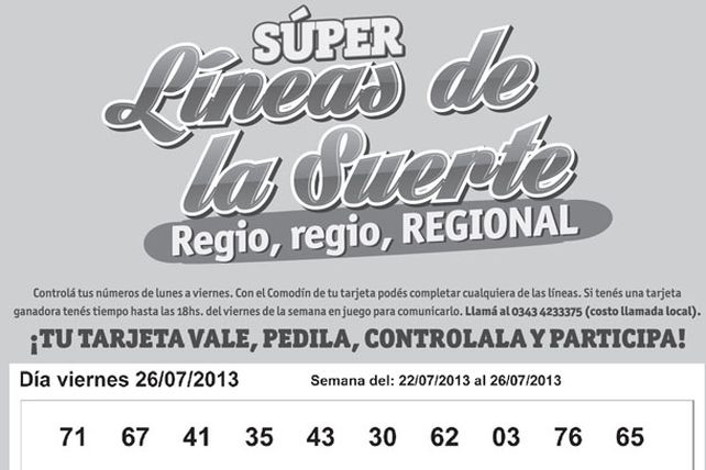 Seguí jugando con las Súper Líneas de las Suerte