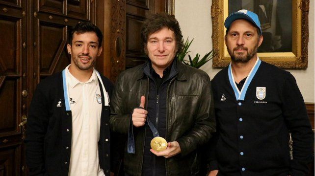 Milei posó junto al deportista argentino