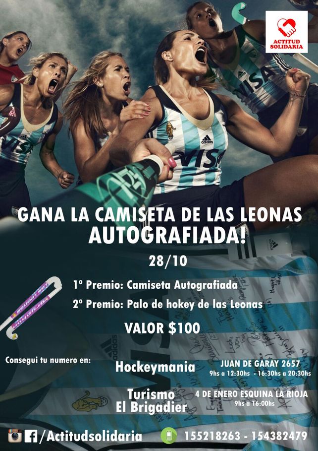 Actitud Solidaria sortea una camiseta de Las Leonas autografiada