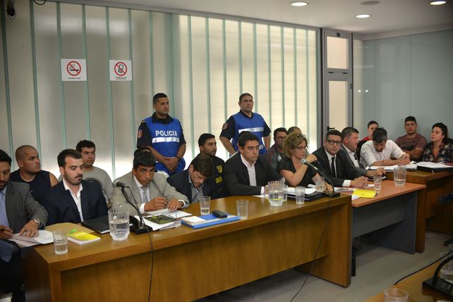 Debate caliente. En la audiencia hubo fuertes cruces y cuestionamientos entre los fiscales y los defensores.