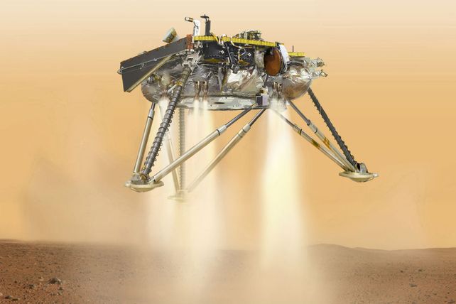 Descenso. Imagen de la NASA sobre lo que debería ocurrir mañana sobre Marte.