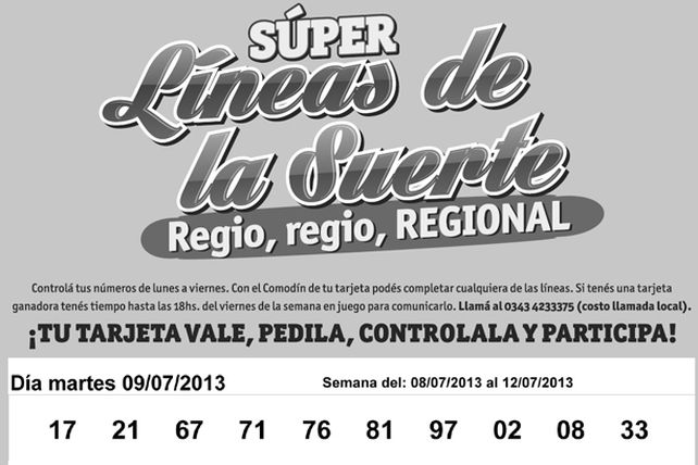 Seguí jugando con las Súper Líneas de las Suerte