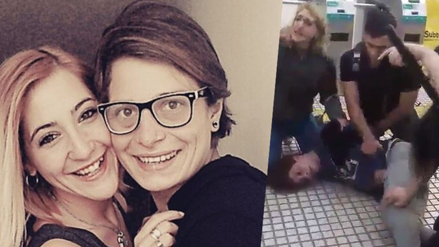 Detuvieron a una mujer por besarse con su esposa en la via pública
