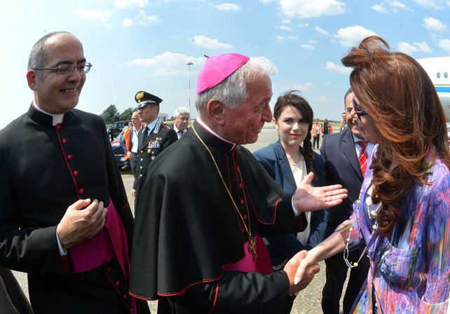 Cristina llegó a Italia para su encuentro con el Papa