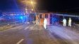 Volcó un camión con vacas en Circunvalación y detuvieron a cinco personas por robo