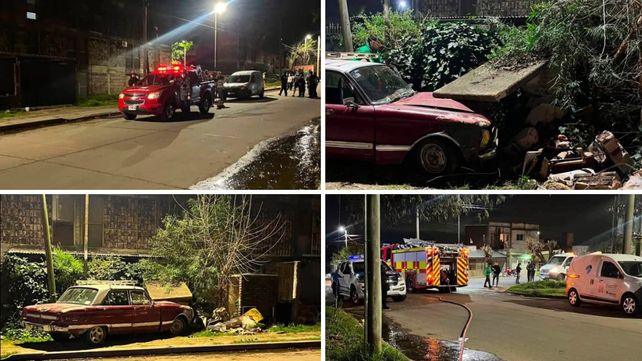 Paraná: escape de gas tras chocar alcoholizado una casilla
