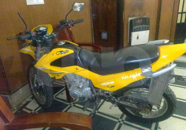 La moto que fue protagonista del accidente.
