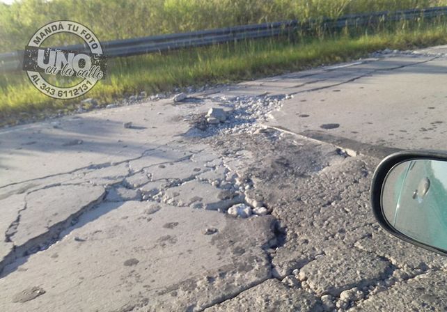 Advierten sobre el pésimo estado de la ruta nacional 127