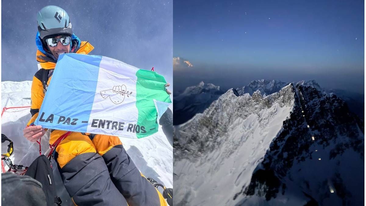 Hazaña: el entrerriano Juan Cruz Rodríguez conquistó el Lhotse, la cuarta montaña más alta del mundo