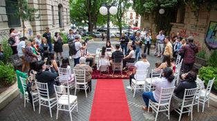 El pasaje Luetich, uno de los espacios donde los rosarinos pueden dar el sí. Ahora se suma la plaza Santos Dumont.