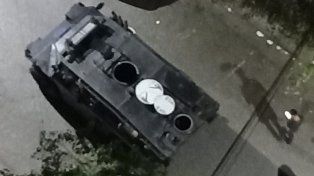 Vecinos de edificios linderos tomaron imágenes del episodio.