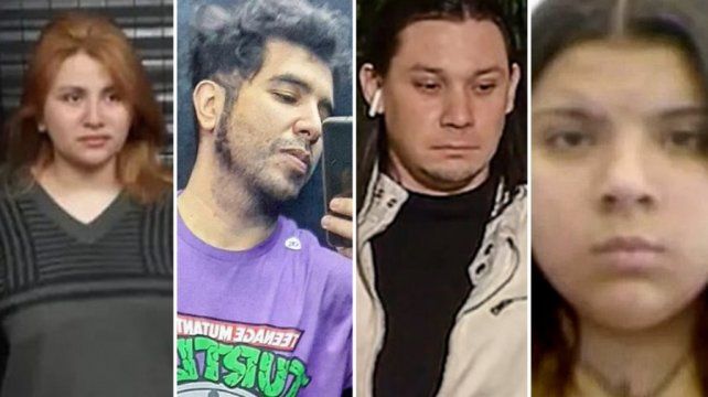 Los detenidos por el atentado contra Cristina: Brenda Uliarte, Fernando Sabag Montiel, Gabriel Nicolás Carrizo y Agustina Díaz. 