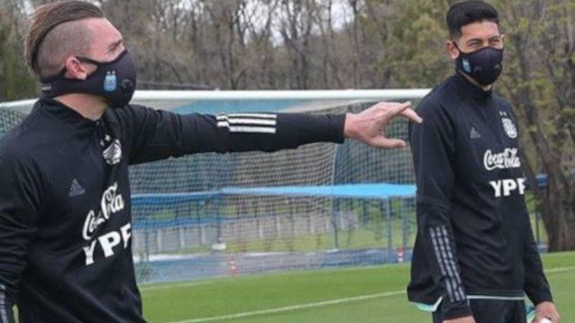 Armani y Andrada se movieron esta mañana bajo la supervisión del entrenador del puesto, Martín Tocalli.