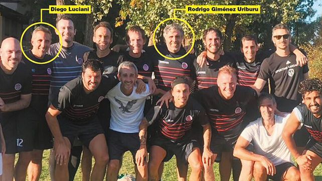 El Pte. del Tribunal y el Fiscal de la causa “Obra Pública” jugando al fútbol en la quinta de Mauricio Macri. El camarista Llorens juega en el “mismo equipo” pero ese día faltó al partido