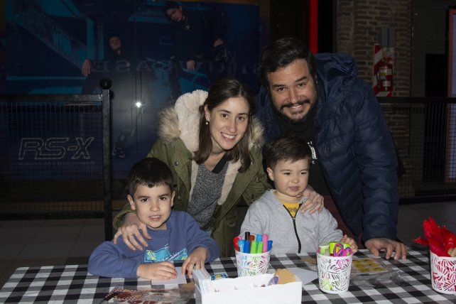 Rafael Marín, Jorgelina Diez, Rolando y Santiago Marín