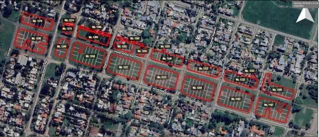 Los terreno que dispuso poner a la venta el Estado Nacional en la ciudad de Santa Fe.&nbsp;