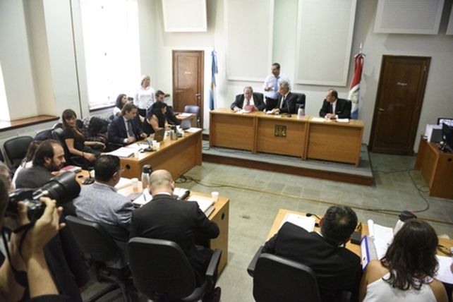 audiencia. Un video se exhibió ayer ante el tribunal conformado por los jueces Curto